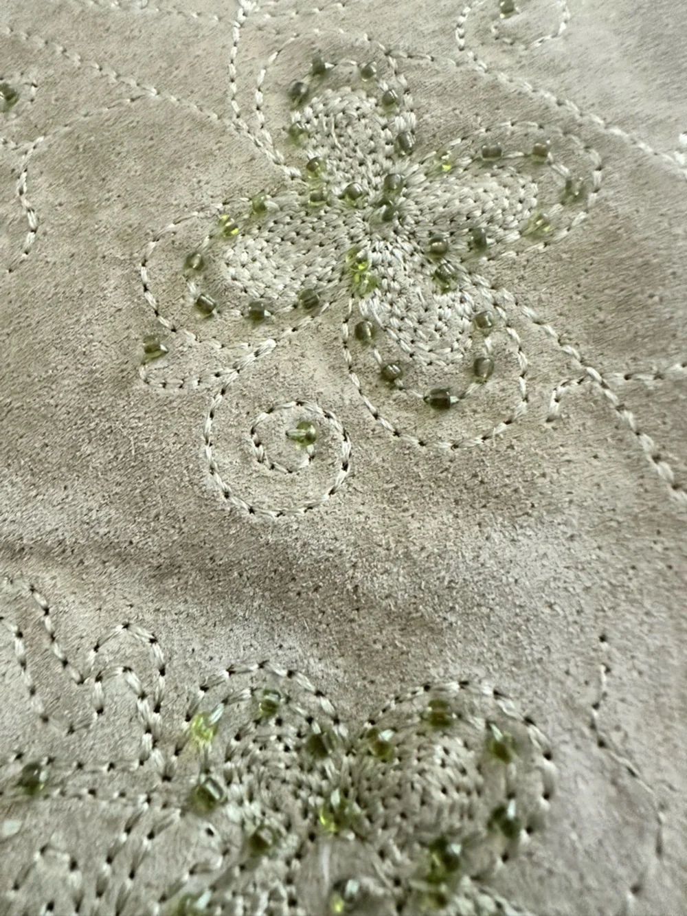 Chico's Chartreuse Suede Button-Front Jacket